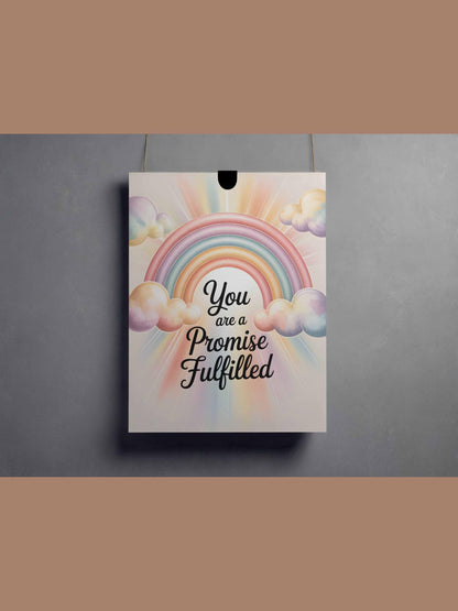 You Are a Promise Fulfilled Rainbow Baby Wall Art Printable Nursery Decor