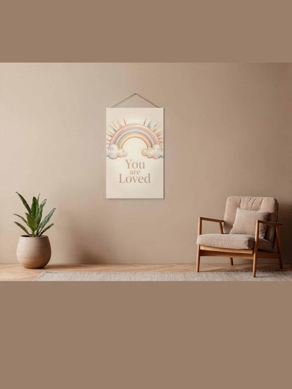 You Are Loved Rainbow Baby Wall Art Printable Nursery Neutral Boho Decor
