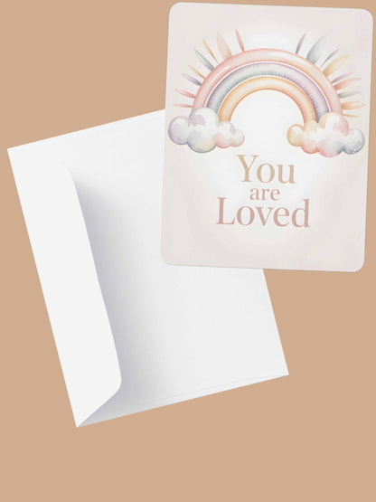 You Are Loved Rainbow Baby Wall Art Printable Nursery Neutral Boho Decor