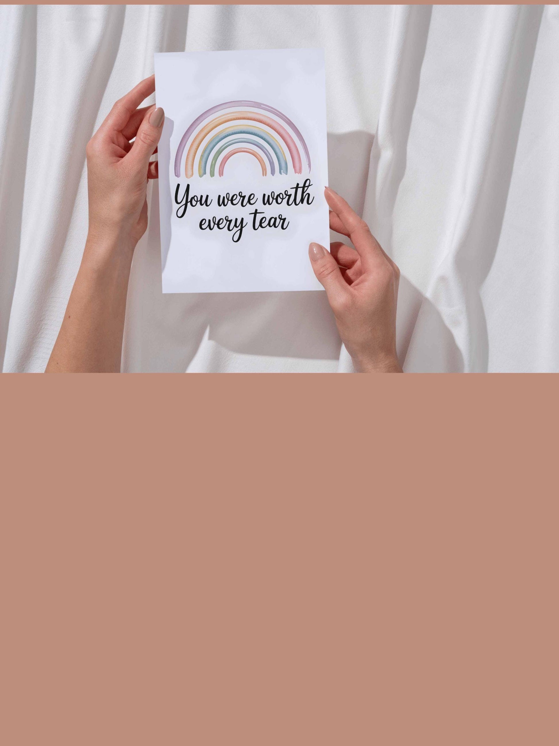 You Were Worth Every Tear Rainbow Baby Wall Art Printable Nursery Decor
