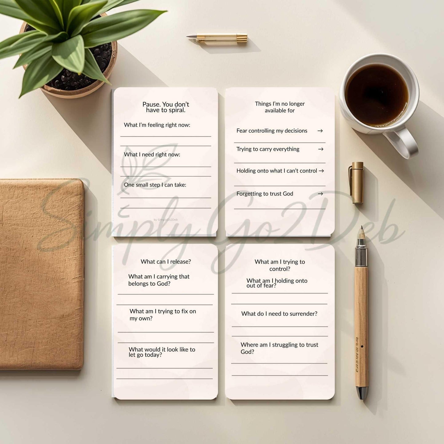 Faith Workbook Printable, Let Go and Trust God, Christian Anxiety Help, Peace Guide PDF