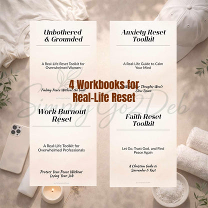 The Reset Bundle: 4 Workbooks for Overwhelm, Burnout, Anxiety & Faith