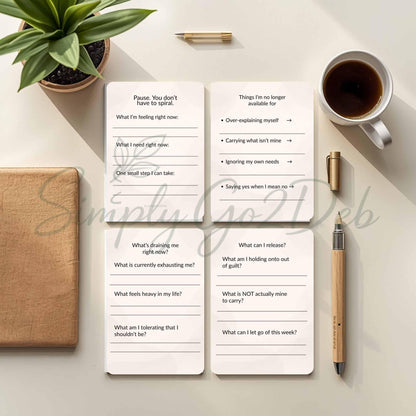 Overwhelmed Reset Workbook, Burnout Relief Printable, Boundaries Guide, Self Care Toolkit PDF