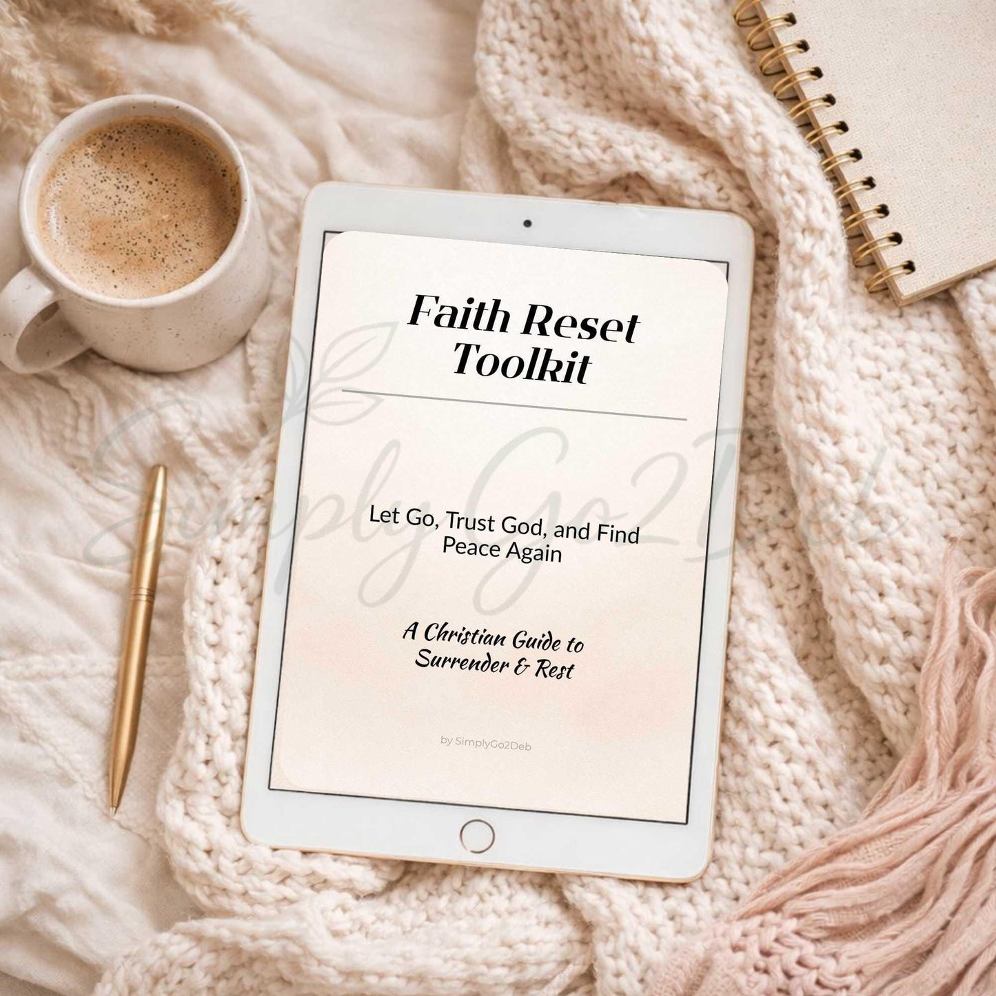 Faith Workbook Printable, Let Go and Trust God, Christian Anxiety Help, Peace Guide PDF