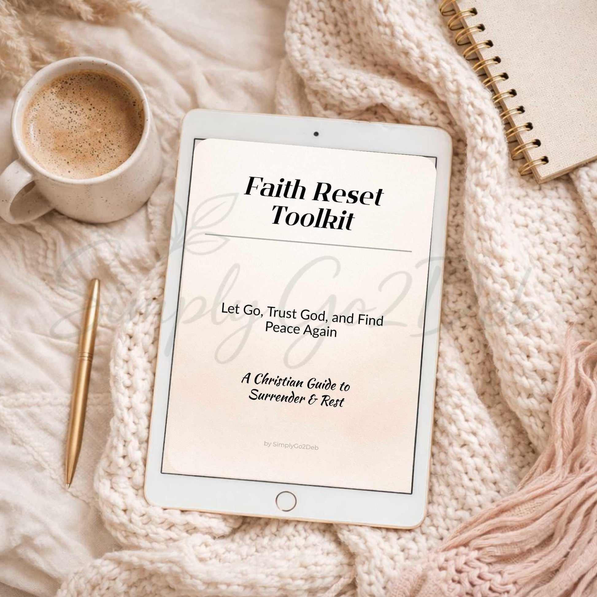 Faith Workbook Printable, Let Go and Trust God, Christian Anxiety Help, Peace Guide PDF