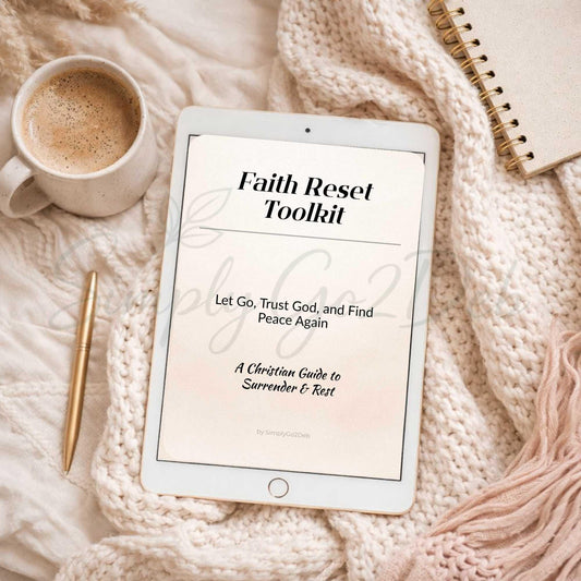 Faith Workbook Printable, Let Go and Trust God, Christian Anxiety Help, Peace Guide PDF
