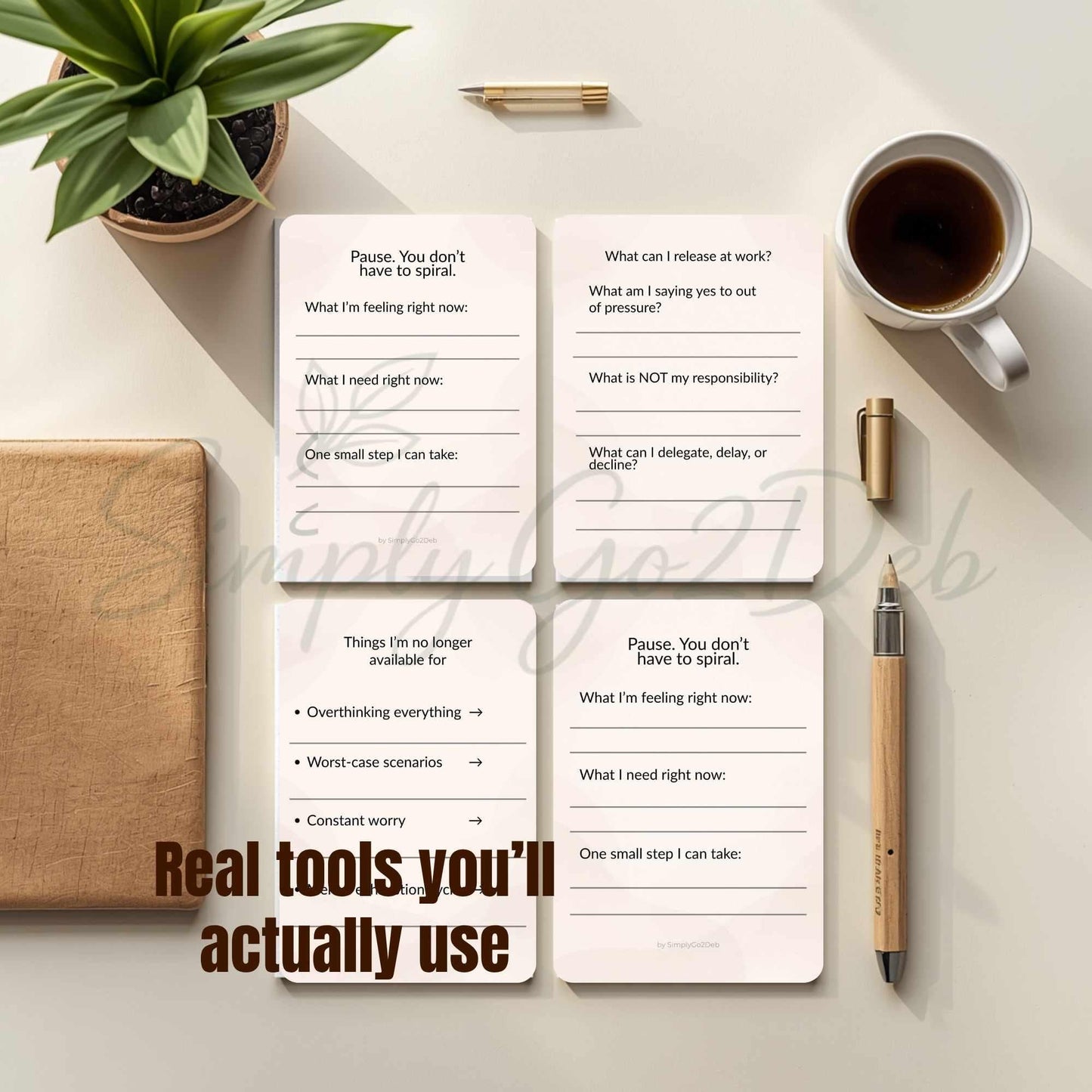 The Reset Bundle: 4 Workbooks for Overwhelm, Burnout, Anxiety & Faith