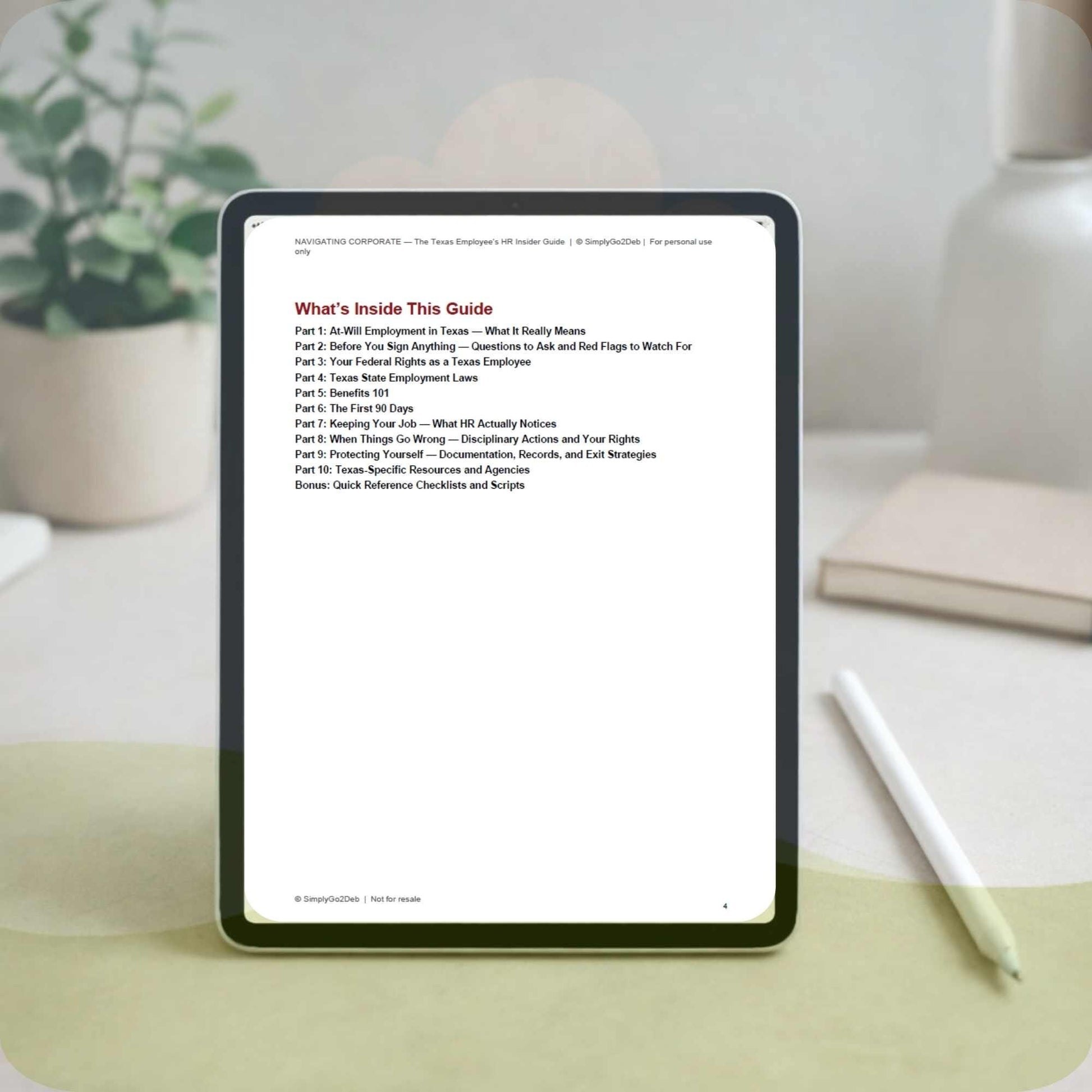 Texas Employee Rights Guide PDF | HR Insider Handbook | At-Will Texas Non-Compete Payday Law