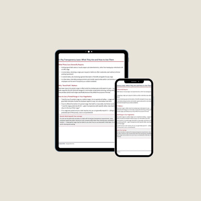 Employment Salary Negotiation & Pay Transparency Guide | State Pay Laws PDF | Digital Download