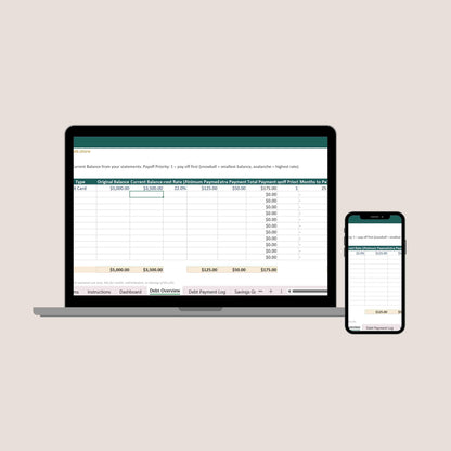 Debt Payoff Finance Tracker Excel Spreadsheet, Savings Goal Planner Digital Download, Snowball Avalanche Payoff