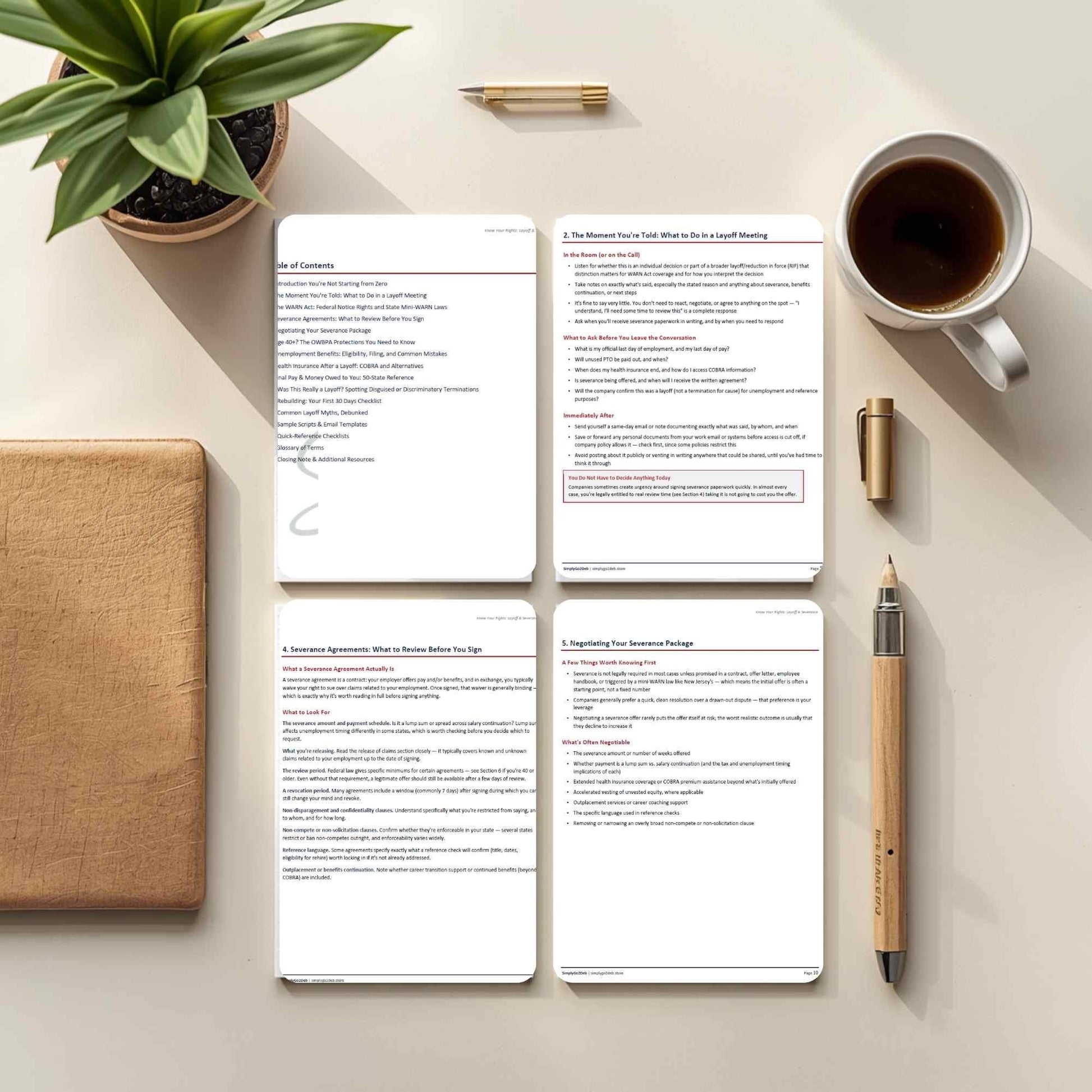 The Layoff Playbook | Severance Negotiation & Layoff Rights Guide | WARN Act, COBRA, Unemployment Help PDF | Digital Download