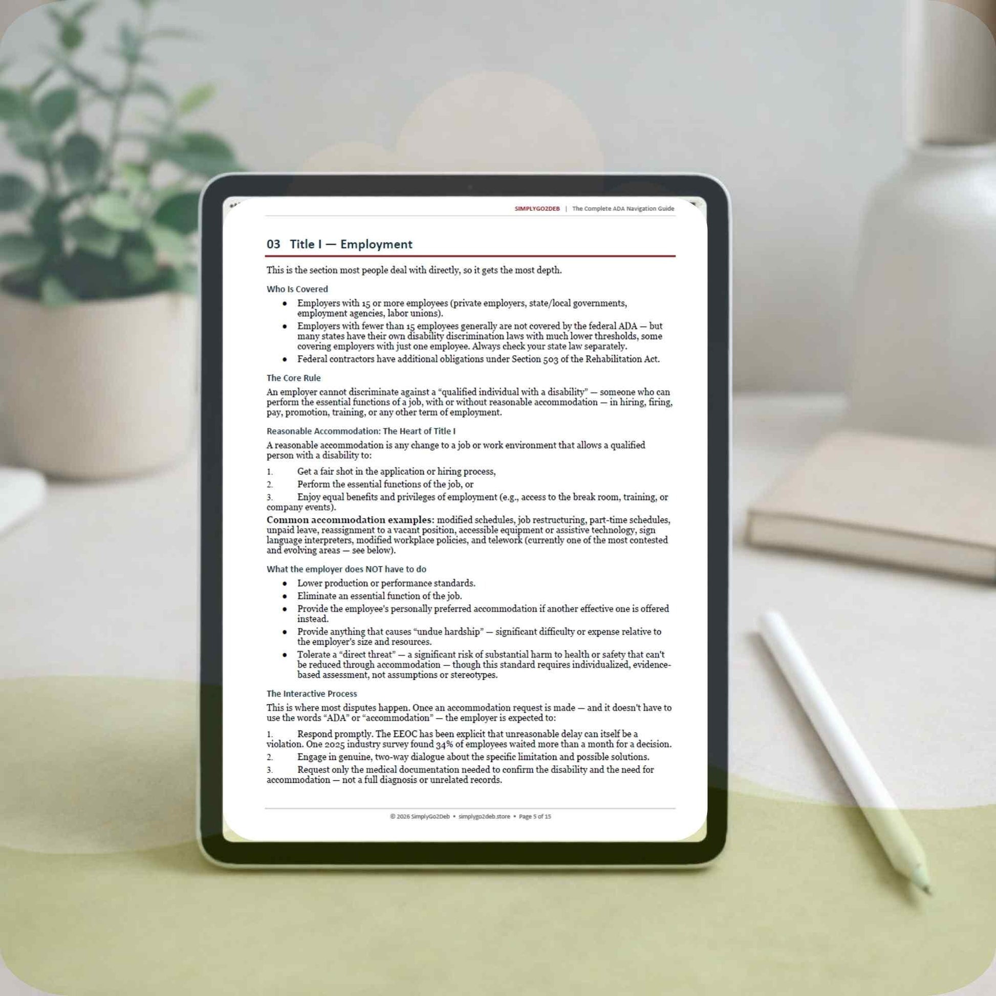 ADA Rights & Service Animal Guide | Disability Employment Handbook