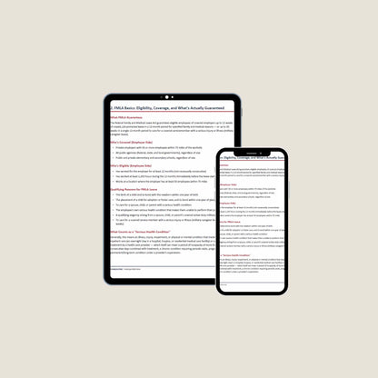 FMLA Decoded: Family Medical Leave Act Guide | Know Your Rights PDF