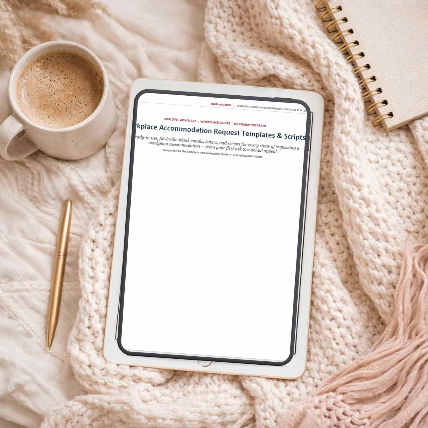 Workplace Accommodation Templates Pack | 12 ADA Request Scripts & Letters