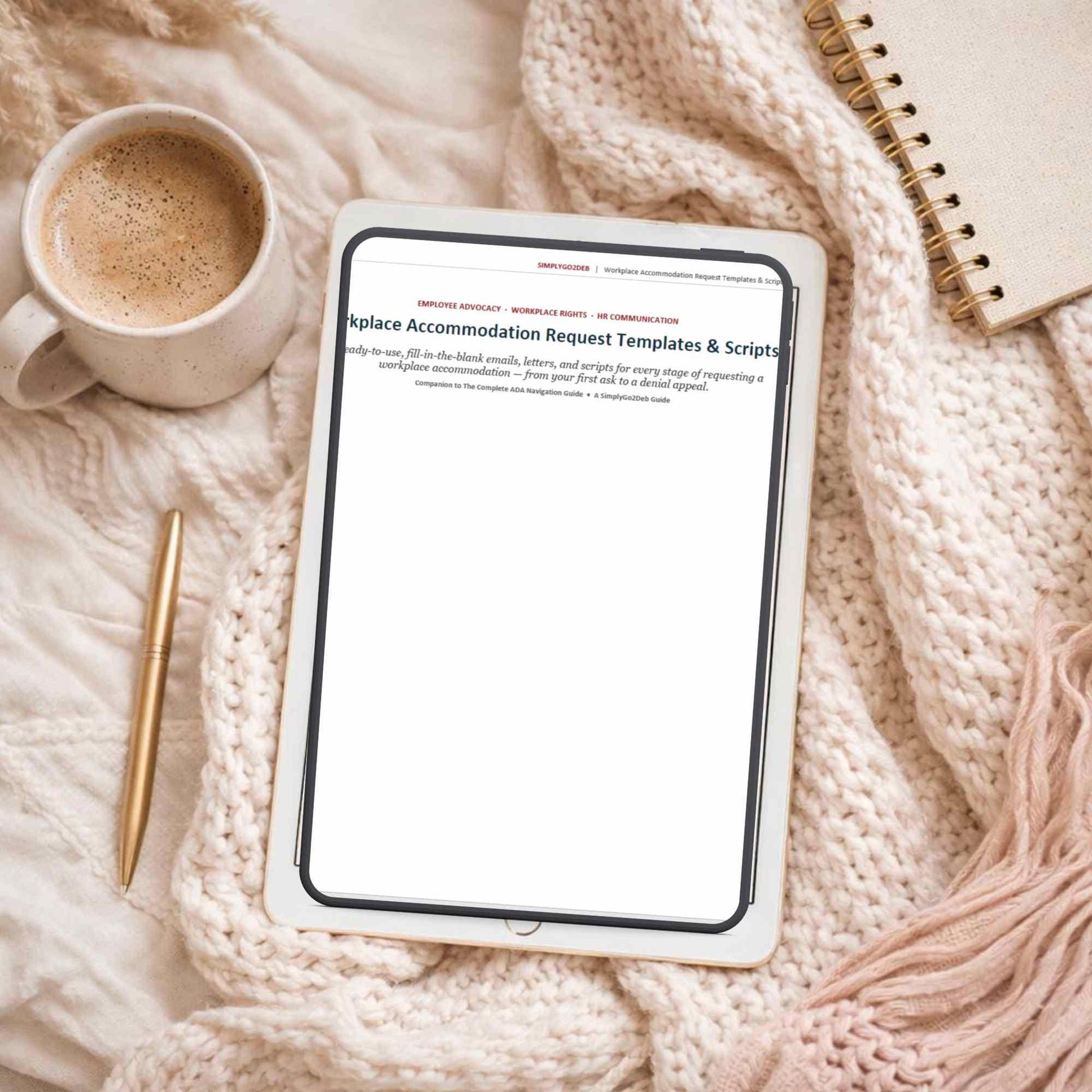 Workplace Accommodation Templates Pack | 12 ADA Request Scripts & Letters