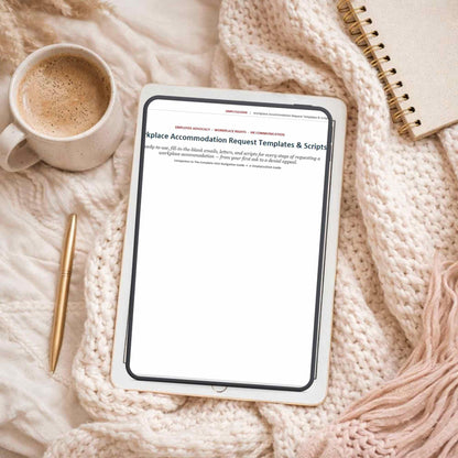 Workplace Accommodation Templates Pack | 12 ADA Request Scripts & Letters