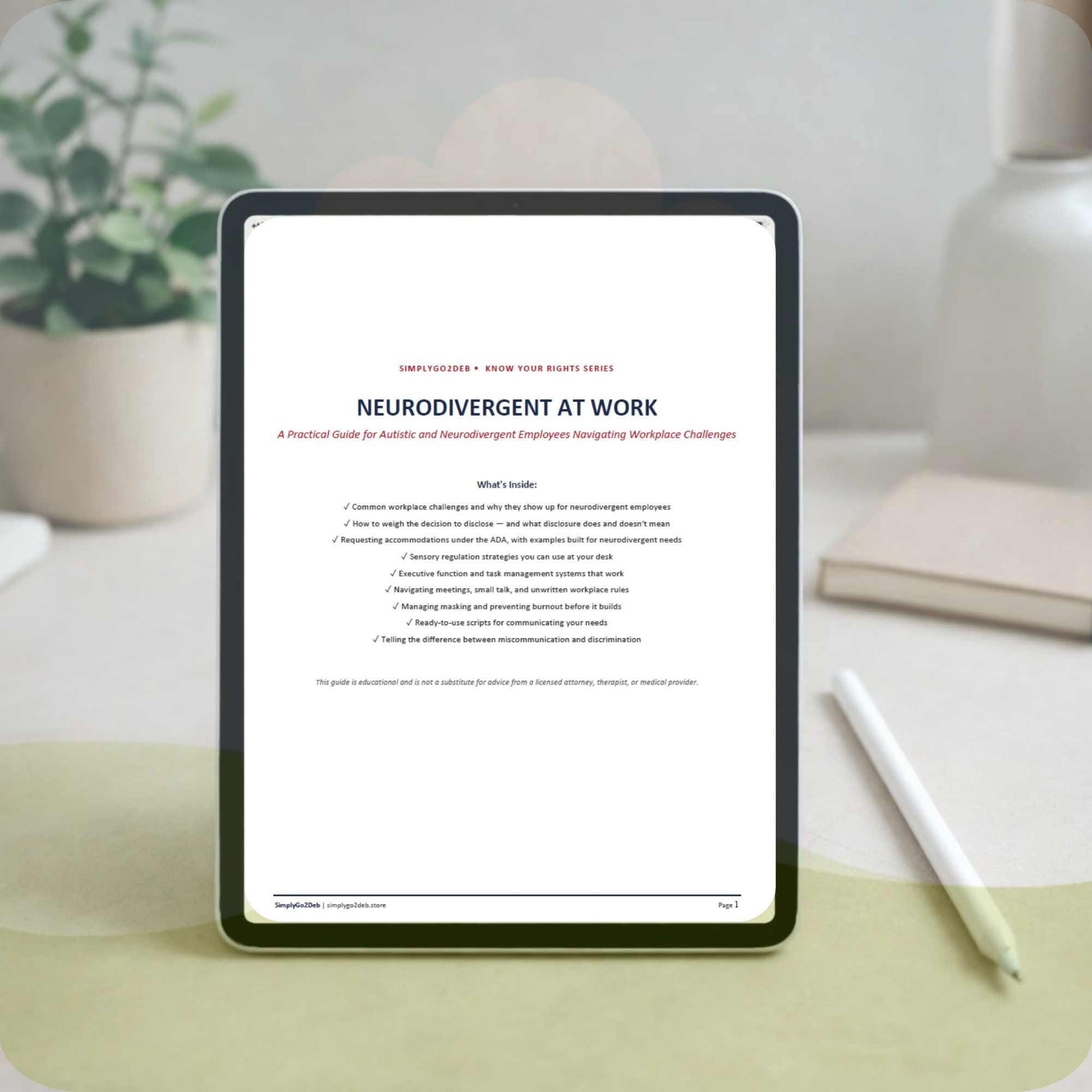 Neurodivergent at Work Guide | Autism ADHD Accommodations & Scripts