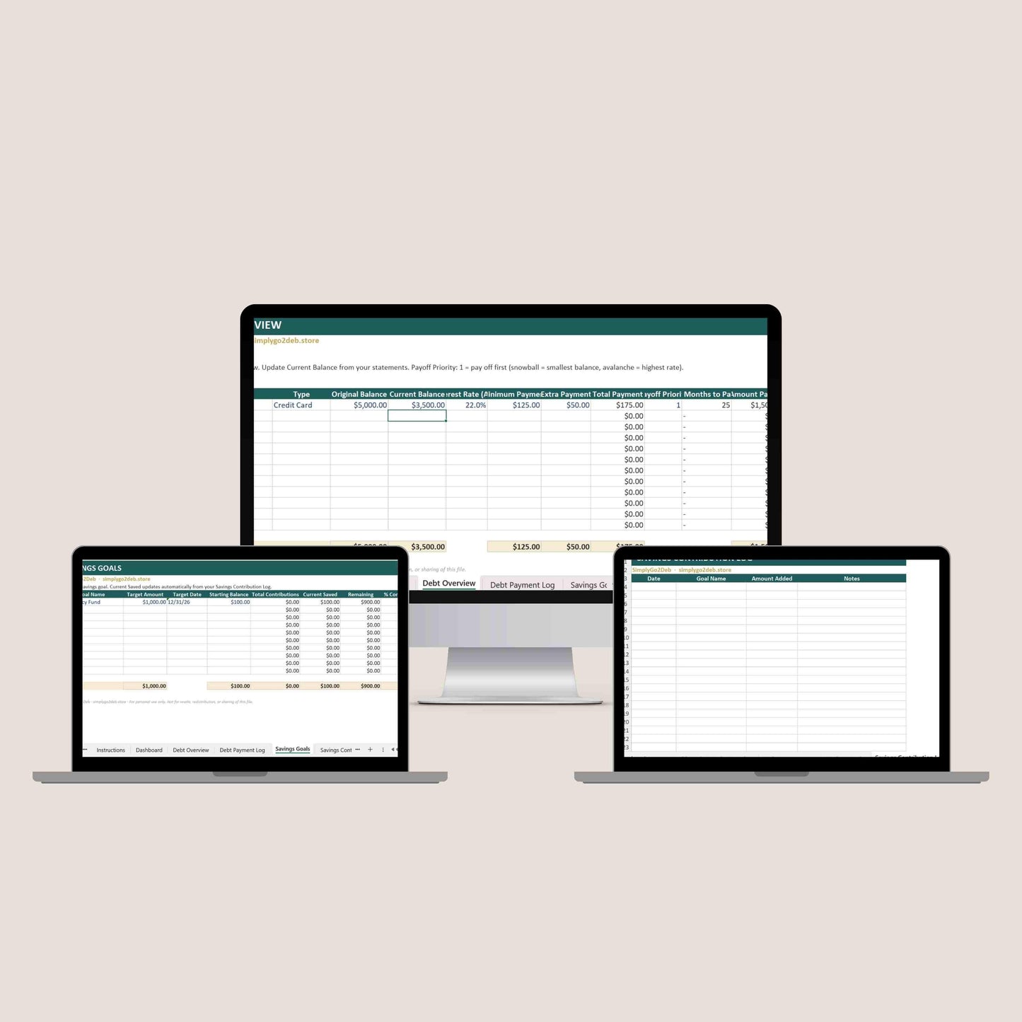 Debt Payoff Finance Tracker Excel Spreadsheet, Savings Goal Planner Digital Download, Snowball Avalanche Payoff