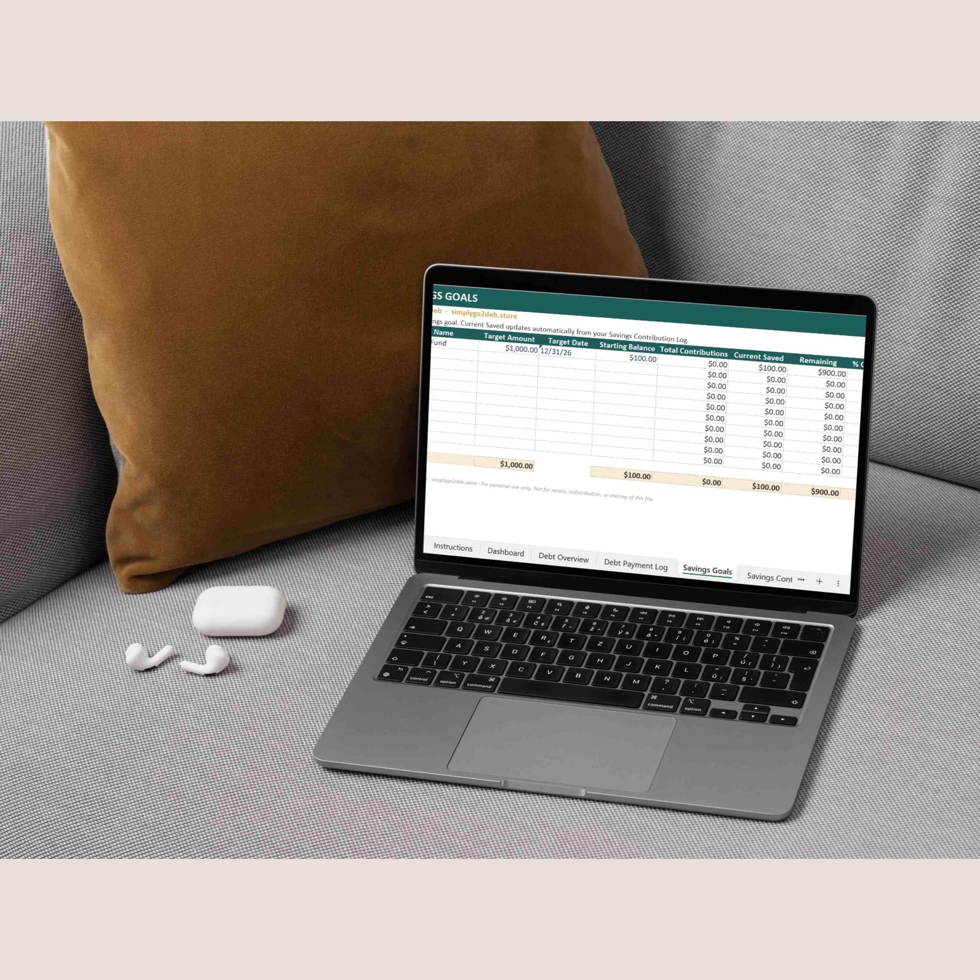 Debt Payoff Finance Tracker Excel Spreadsheet, Savings Goal Planner Digital Download, Snowball Avalanche Payoff