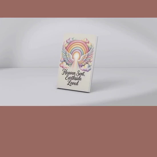 Heaven Sent Earthside Loved Rainbow Baby Wall Art Printable Nursery Angel Decor