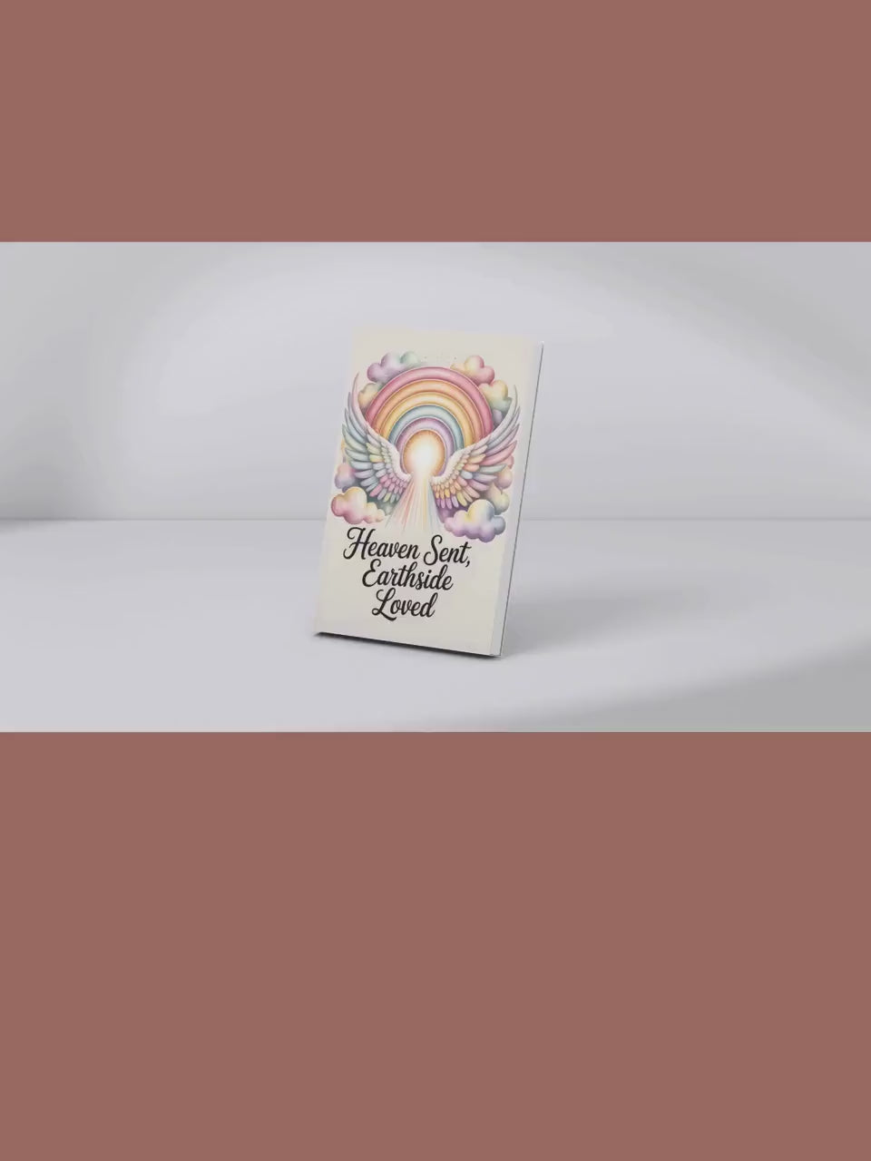 Heaven Sent Earthside Loved Rainbow Baby Wall Art Printable Nursery Angel Decor